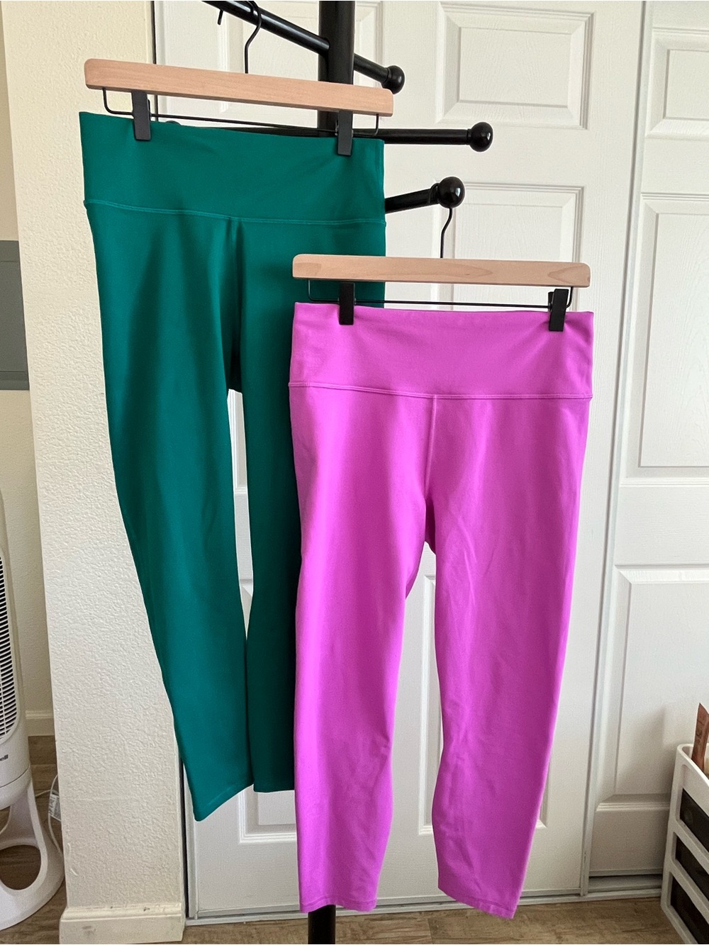 Fabletics Pink and Green Leggings - Power Hold High Waist Activewear
